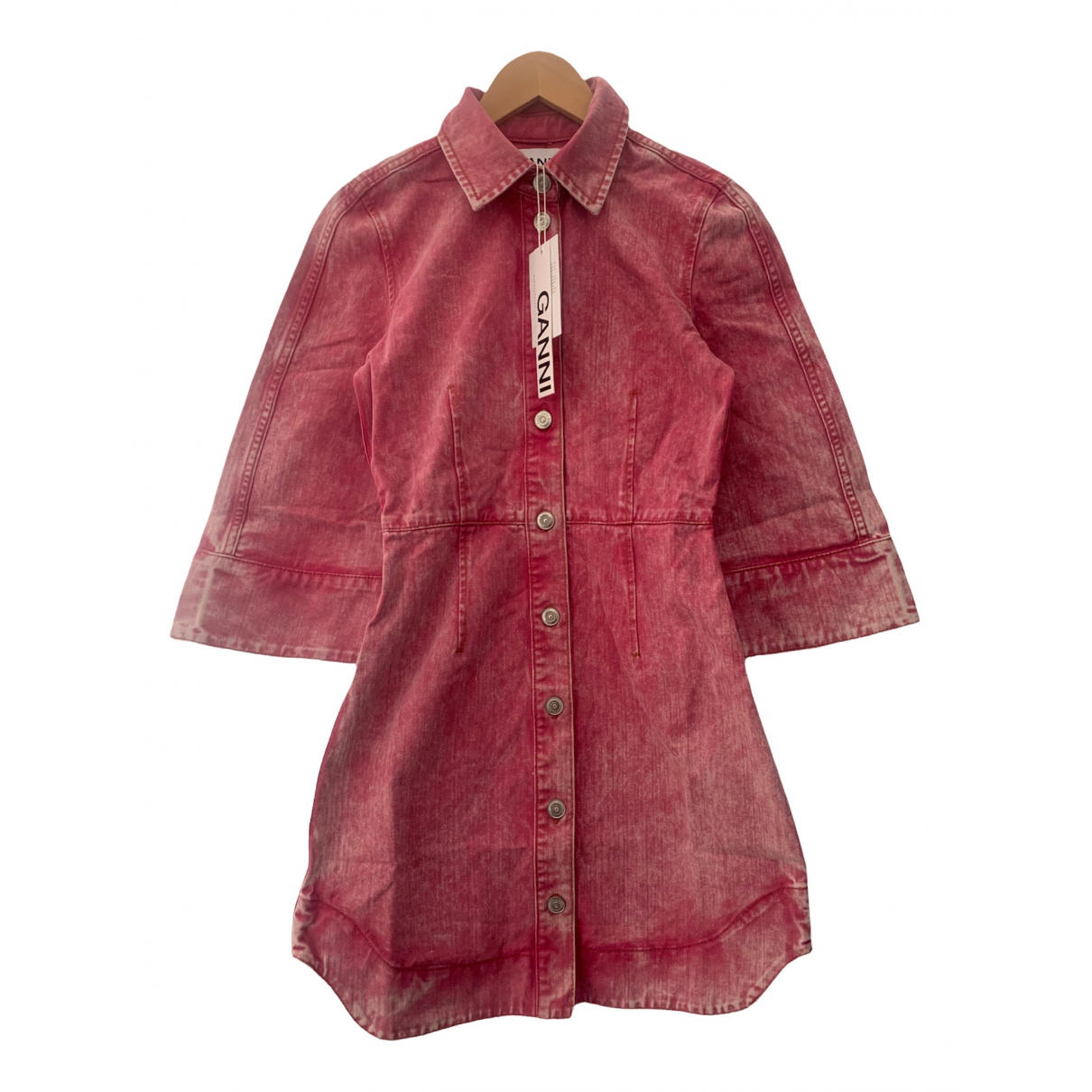 Mini dress Ganni Pink size S 